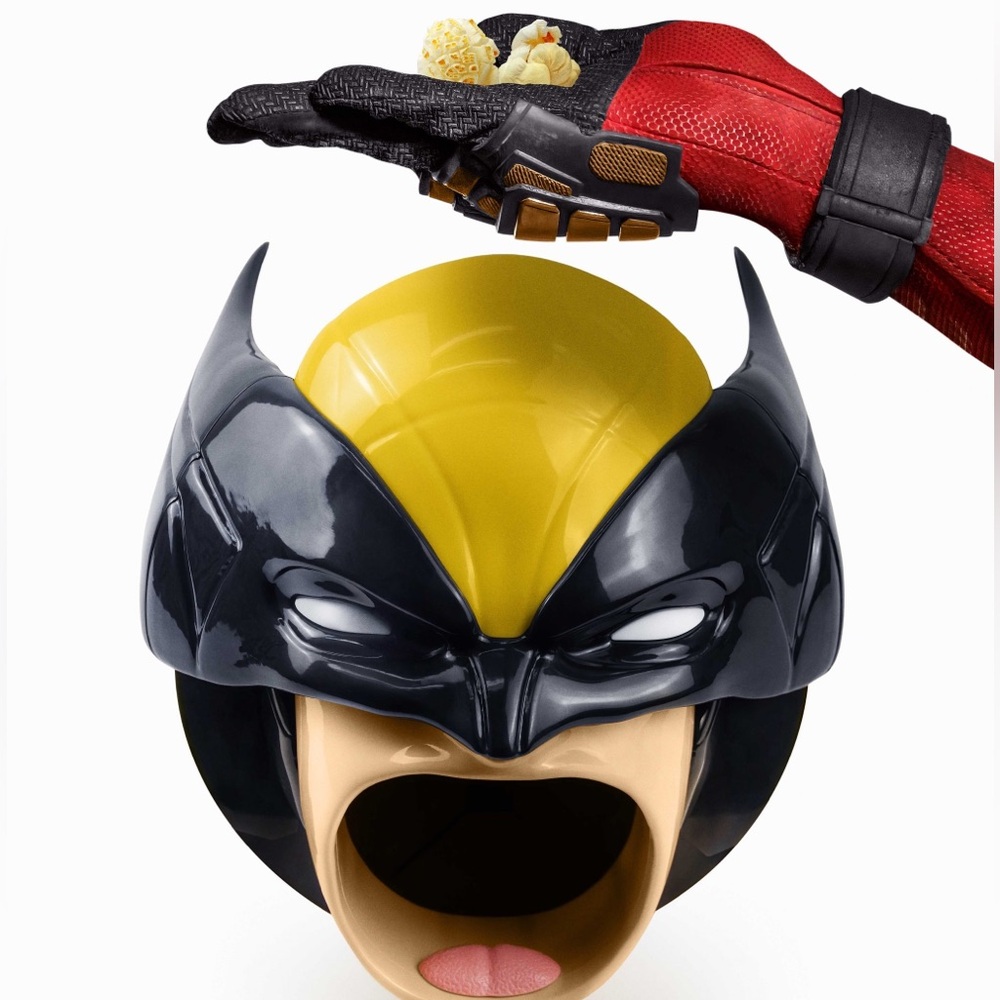 Exclusive Limited Edition Wolverine Popcorn Container designed by Deadpool NEW!